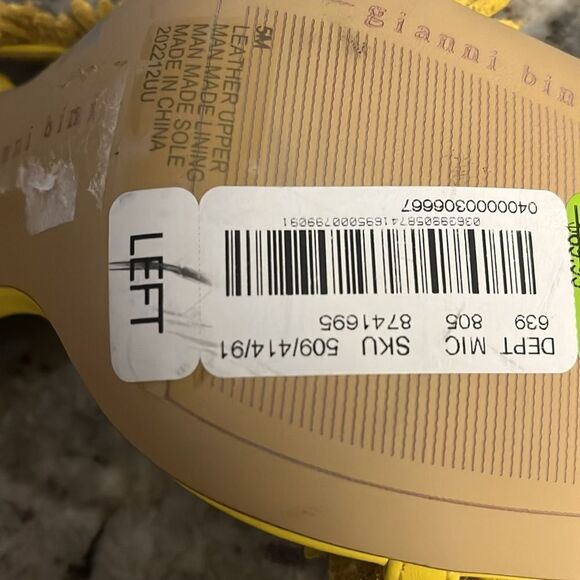 Gianni Bini Bekkah Daisy Leather Square Toe Dress Sandals Size 5M - Picture 5 of 5